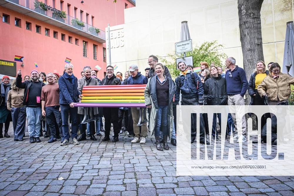 Berliner Ensemble Installs Rainbow Bench ** ** **At the initiative of the Berliner Ensemble, several Berlin cultural institutions—including, am