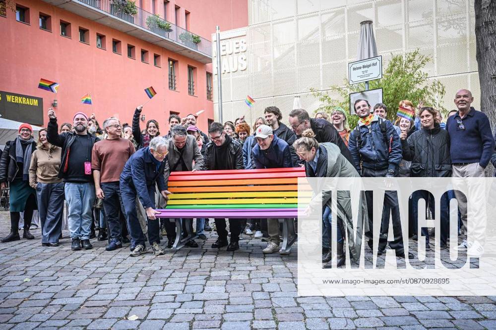 Berliner Ensemble Installs Rainbow Bench ** ** **At the initiative of the Berliner Ensemble, several Berlin cultural institutions—including, am