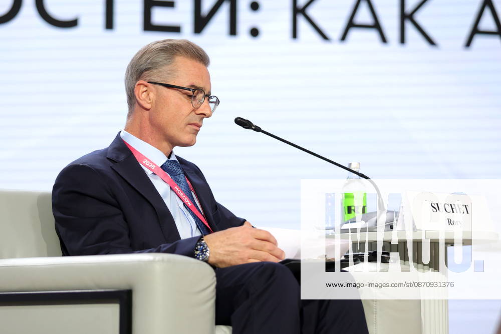 Rory Suchet, foreign journalist and presenter of the international edition of RT International TV channel during the session Land of Opportunity: how African stars form a continental identity within the framework of the Third Summit, Economic and Humanitarian Forum, Russia Africa, at the National Center Russia , in Moscow. 27 10 2026 MaksimxKonstantinov