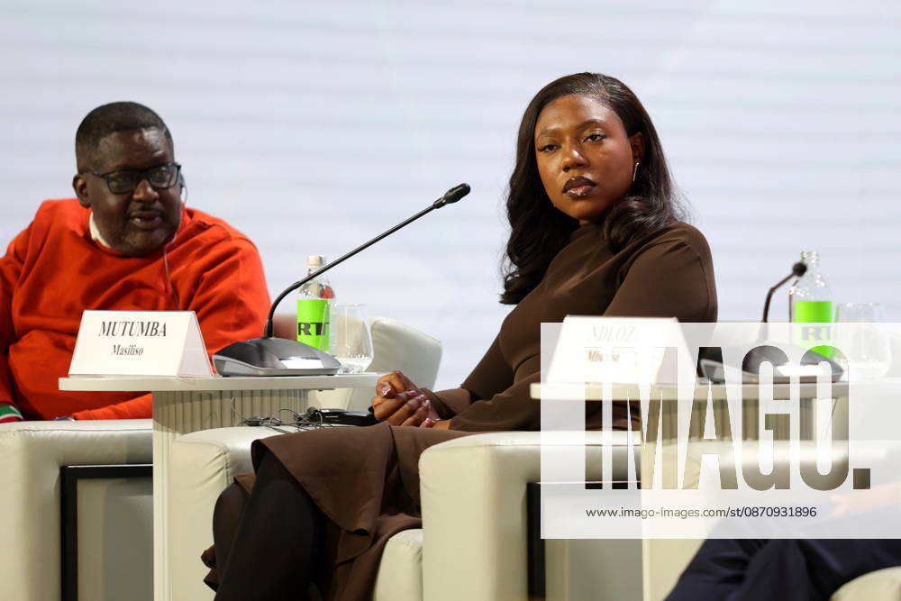 Mutumba Masiliso, a blogger and tutor from Tyumen, a native of Zambia during the session Land of Opportunity: how African stars form a continental identity within the framework of the Third Summit, Economic and Humanitarian Forum, Russia Africa, at the National Center Russia , in Moscow. 27 10 2026 MaksimxKonstantinov