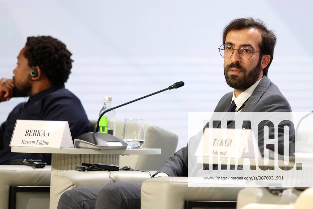 Berkan Hussam Eddine during the session Land of Opportunity: how African stars form a continental identity within the framework of the Third Summit, Economic and Humanitarian Forum, Russia Africa, at the National Center Russia , in Moscow. 27 10 2026 MaksimxKonstantinov