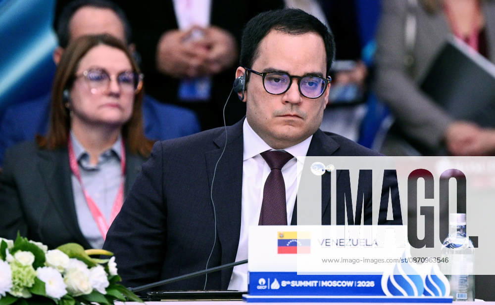 Venezuela s Vice President for Economy Calixto Ortega Sanchez attends the 8th Gas Exporting Countries Forum (GECF) summit at the World Trade Center in Moscow, Russia, Tuesday, October. 27, 2026. The summit discussed the energy crisis and the closure of the Strait of Hormuz. On the sidelines of the event, Russian President Vladimir Putin met with Iranian President Masoud Pezeshkian and Qatari Emir Sheikh Tamim bin Hamad Al Thani to discuss the same crisis, tensions with the United States, and the implications of escalating military activity in the Gulf region. RUS2026102721 KremlinxPressxOffice