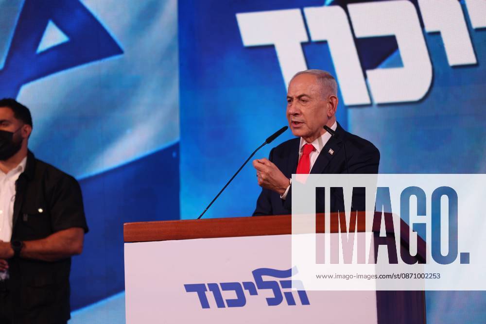 Netanyahu addresses Likud supporters WEST JERUSALEM, OCTOBER 28, 2026: Israeli Prime Minister and Likud party leader Benjamin Netanyahu addresses supporters at the partys election headquarters in West Jerusalem following the release of exit polls and preliminary results from Israels parliamentary elections held on October 27. WEST JERUSALEM Israel