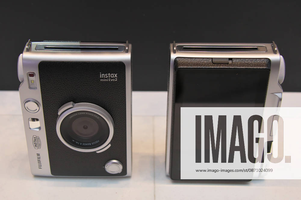 Fujifilm new instant camera instax mini Evo 2 displayed during during a promotional event of Fujifilm s new instant cameras in Tokyo on October 27, 2026. aflo_359752122