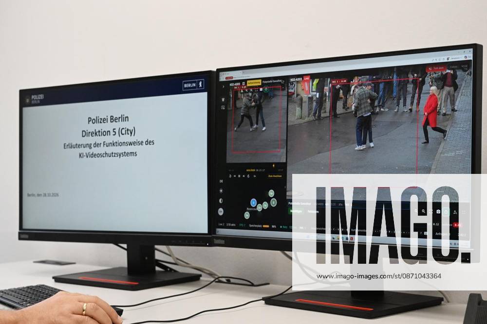 Senator for the Interior Iris Spranger (SPD) and Police Chief Barbara Slowik Meisel on AI video surveillance at Kottbusser Tor ** FOR ** **Senator for the Interior Iris Spranger (SPD) and Police Chief Barbara Slowik Meisel on AI video surveillance at Kottbusser Tor, photographed on October 28, 2026, in Berl