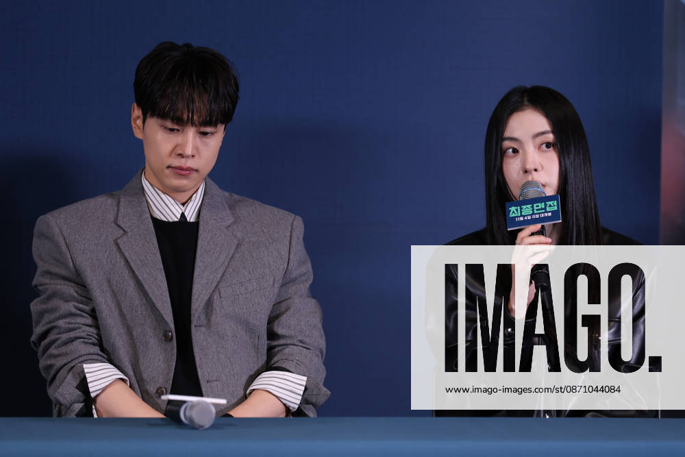 Seoul press screening for the movie Final Interview South Korean actor Bae Kang-hee (R) speaks during a press preview for the movie Final Interview in Seoul, South Korea, on October 28, 2026. Seoul South Korea