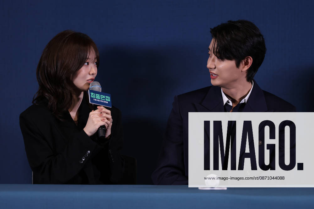 Seoul press screening for the movie Final Interview South Korean actor Cho Yi-hyun (L) speaks during a press preview for the movie Final Interview in Seoul, South Korea, on October 28, 2026. Seoul South Korea