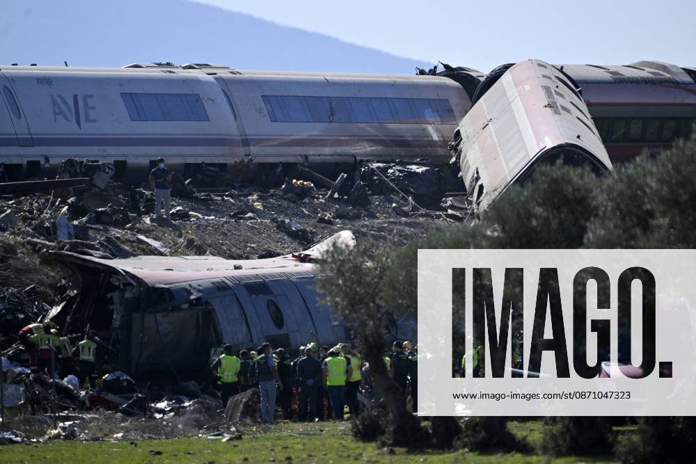 Death toll in Spain high-speed train collision climbs to 46 TOLEDO, SPAIN - OCTOBER 28: Emergency teams work at the scene of a collision involving two high-speed trains near Urda station in Toledo province, Spain, on October 28, 2026. The death toll has risen to 46, according to Spanish media reports. Preliminary information suggests that a Renfe AVE train struck the rear of a stationary Iryo train, causing two carriages to derail and fall down an embankment. Emergency crews continue rescue and response operations as authorities investigate the cause of the collision. Burak Akbulut Anadolu Toledo Spain. Editorial use only. Please get in touch for any other usage.
