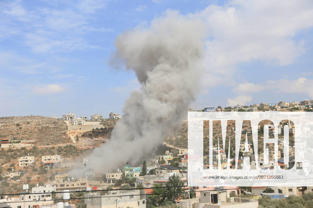 Smoke Rises as Israeli Forces Demolish Family Homes in Beita Smoke rises from a residential area as Israeli forces demolish homes belonging to members of the Daoud family in the village of Beita, south of the West Bank city of Nablus, on October 28, 2026. Several members of the family were arrested earlier this year. Photo by Mohammed Nasser apaimages Nablus West Bank Palestinian Territory 281026_Nablus_MN_00(27)