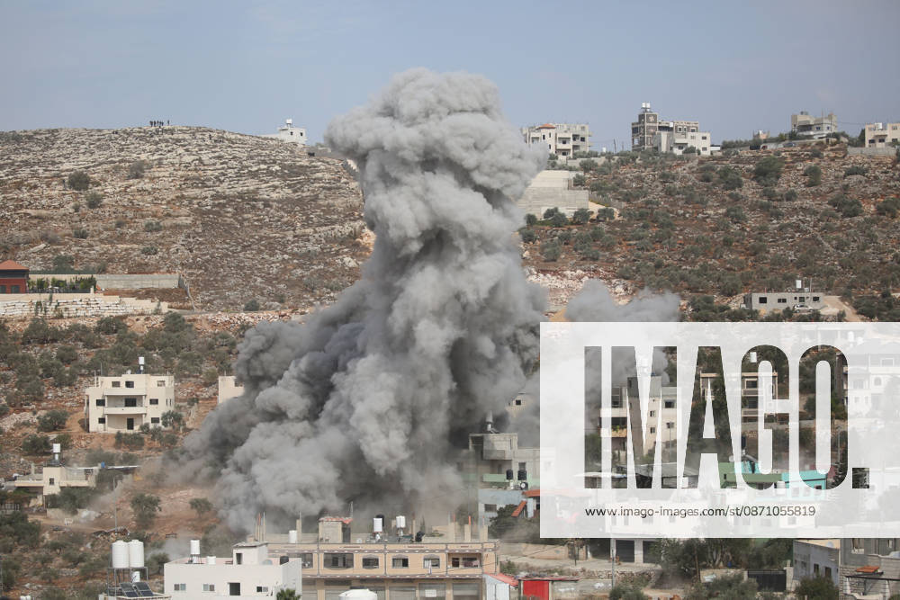 Smoke Rises as Israeli Forces Demolish Family Homes in Beita Smoke rises from a residential area as Israeli forces demolish homes belonging to members of the Daoud family in the village of Beita, south of the West Bank city of Nablus, on October 28, 2026. Several members of the family were arrested earlier this year. Photo by Mohammed Nasser apaimages Nablus West Bank Palestinian Territory 281026_Nablus_MN_00(23)
