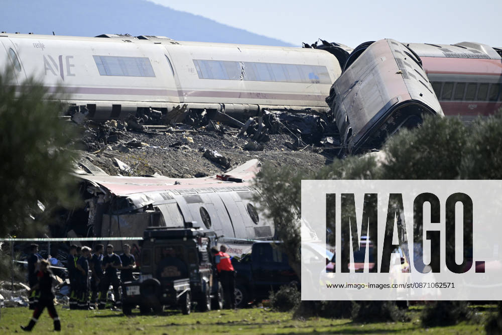 At least 64 dead, 80 injured in high-speed train crash in central Spain TOLEDO, SPAIN - OCTOBER 28: Emergency teams work at the scene of a collision involving two high-speed trains near Urda station in Toledo province, Spain, on October 28, 2026. The death toll has risen to 64, according to Spanish media reports. Preliminary information suggests that a Renfe AVE train struck the rear of a stationary Iryo train, causing two carriages to derail and fall down an embankment. Emergency crews continue rescue and response operations as authorities investigate the cause of the collision. Burak Akbulut Anadolu Toledo Spain. Editorial use only. Please get in touch for any other usage.