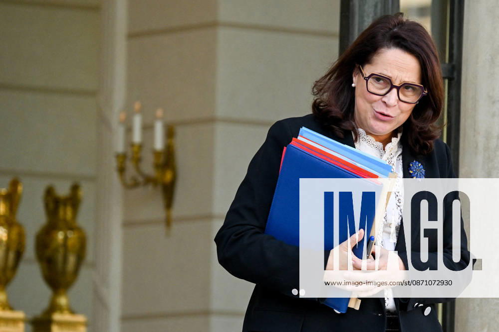 Marina Ferrari, Minister of Sports, Youth, and Community Life, as she exits the cabinet meeting at the Élysée Palace in Paris, France, on October 28, 2026 Christian Liewig Bestimage French ministers leaving the weekly cabinet meeting at the Élysée Presidential Palace in Paris, France, on October 28, 2026 Paris, France