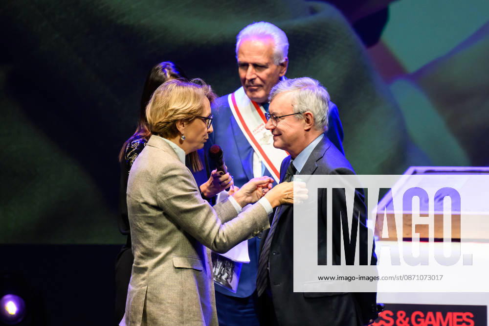 French Ambassador to Italy Anne Marie Descotes was present to present an important award to Professor Alessandro Barbero during the inauguration of the 60th edition of Lucca Comics & Games, Lucca, 28 10 2026 Lucca Italy - ZUMAa289 20261028_zia_a289_145