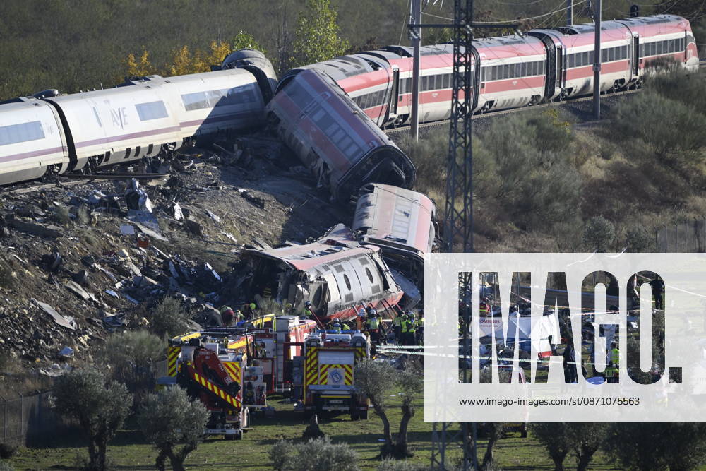 At least 64 dead, 80 injured in high-speed train crash in central Spain TOLEDO, SPAIN - OCTOBER 28: Emergency teams work at the scene of a collision involving two high-speed trains near Urda station in Toledo province, Spain, on October 28, 2026. The death toll has risen to 64, according to Spanish media reports. Preliminary information suggests that a Renfe AVE train struck the rear of a stationary Iryo train, causing two carriages to derail and fall down an embankment. Emergency crews continue rescue and response operations as authorities investigate the cause of the collision. Burak Akbulut Anadolu Toledo Spain. Editorial use only. Please get in touch for any other usage.