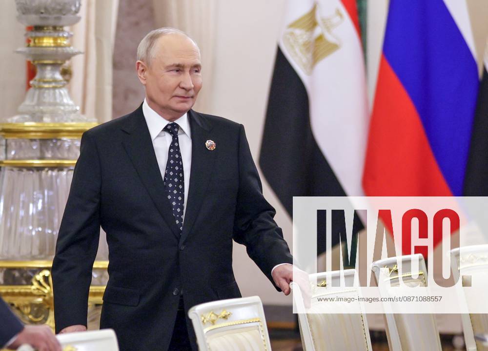 Russia Egypt 9276092 28.10.2026 Russian President Vladimir Putin arrives to attend a meeting with Egyptian President Abdel Fattah Sisi on the sidelines of the third Russia-Africa Economic and Humanitarian Forum and Summit in Moscow, Russia. Evgeny Messman Sputnik Moscow Russia