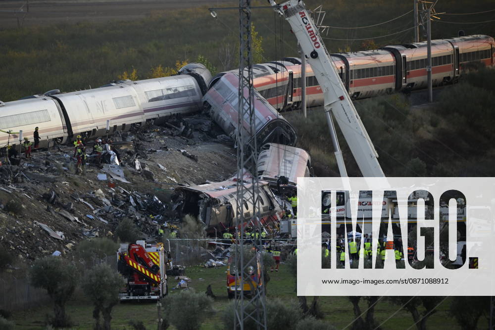 At least 68 dead, 80 injured in high-speed train crash in central Spain TOLEDO, SPAIN - OCTOBER 28: Emergency teams work at the scene of a collision involving two high-speed trains near Urda station in Toledo province, Spain, on October 28, 2026. The death toll has risen to 68, according to Spanish media reports. Preliminary information suggests that a Renfe AVE train struck the rear of a stationary Iryo train, causing two carriages to derail and fall down an embankment. Emergency crews continue rescue and response operations as authorities investigate the cause of the collision. Burak Akbulut Anadolu Toledo Spain. Editorial use only. Please get in touch for any other usage.