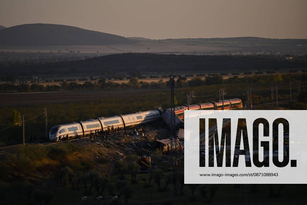At least 68 dead, 80 injured in high-speed train crash in central Spain TOLEDO, SPAIN - OCTOBER 28: Emergency teams work at the scene of a collision involving two high-speed trains near Urda station in Toledo province, Spain, on October 28, 2026. The death toll has risen to 68, according to Spanish media reports. Preliminary information suggests that a Renfe AVE train struck the rear of a stationary Iryo train, causing two carriages to derail and fall down an embankment. Emergency crews continue rescue and response operations as authorities investigate the cause of the collision. Burak Akbulut Anadolu Toledo Spain. Editorial use only. Please get in touch for any other usage.