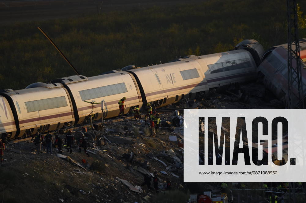 At least 68 dead, 80 injured in high-speed train crash in central Spain TOLEDO, SPAIN - OCTOBER 28: Emergency teams work at the scene of a collision involving two high-speed trains near Urda station in Toledo province, Spain, on October 28, 2026. The death toll has risen to 68, according to Spanish media reports. Preliminary information suggests that a Renfe AVE train struck the rear of a stationary Iryo train, causing two carriages to derail and fall down an embankment. Emergency crews continue rescue and response operations as authorities investigate the cause of the collision. Burak Akbulut Anadolu Toledo Spain. Editorial use only. Please get in touch for any other usage.