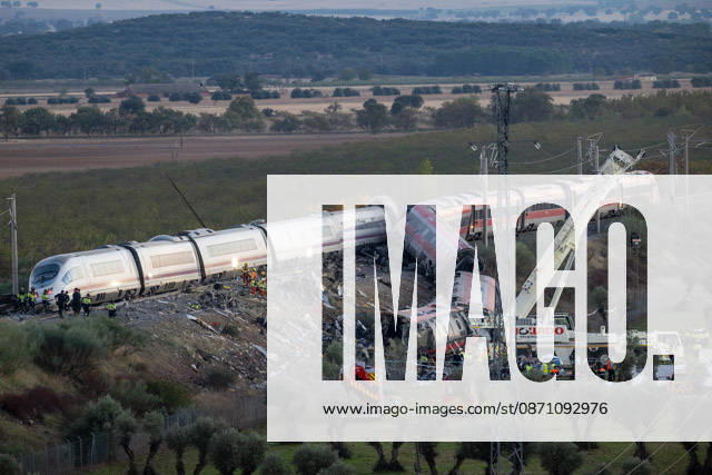 October 28, 2026, Urda, Toledo, Spain: At least 68 people have died and dozens more were injured after two high-speed passenger trains collided near Urda station in the province of Toledo on Wednesday morning, regional authorities confirmed. The catastrophe occurred at approximately 08:53 AM when a state-owned Renfe AVE train struck the rear of a stationary train operated by private carrier Iryo. More than 500 passengers were on board both convoys, which were traveling along the Madrid-Andalusia high-speed corridor. Spanish Transport Minister ü scar Puente stated that the collision followed a safety system failure, after which an inexplicable order was issued from the control center allowing the A - ZUMAd308 20261028_zsp_d308_074