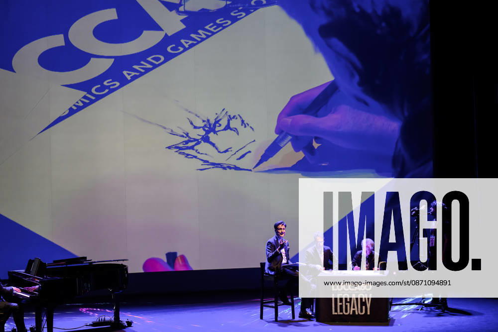 Master comic artist Go Nagai in a live drawing session during the inauguration of the 60th edition of Lucca Comics & Games, Lucca, 28 10 2026 Lucca Italy - ZUMAa289 20261028_zia_a289_182
