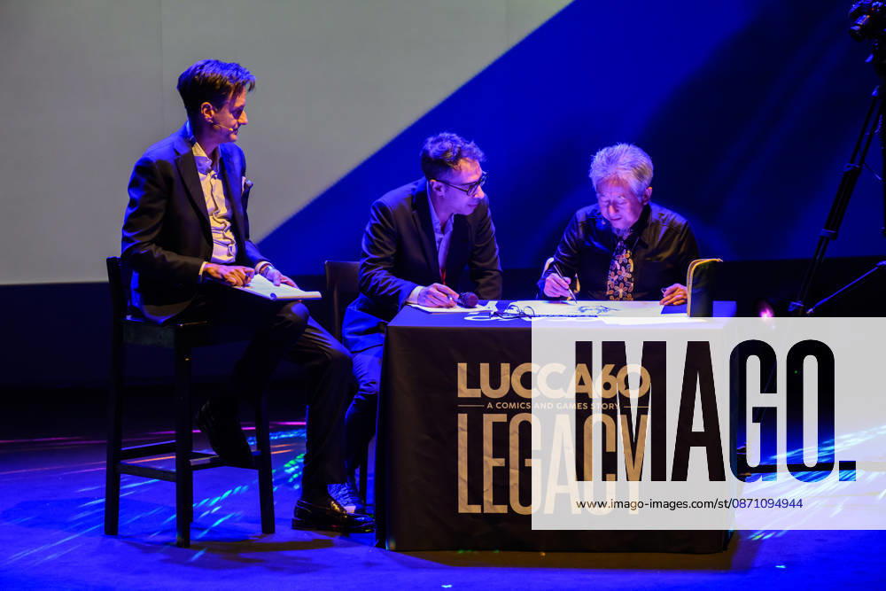 Master comic artist Go Nagai in a live drawing session during the inauguration of the 60th edition of Lucca Comics & Games, Lucca, 28 10 2026 Lucca Italy - ZUMAa289 20261028_zia_a289_202