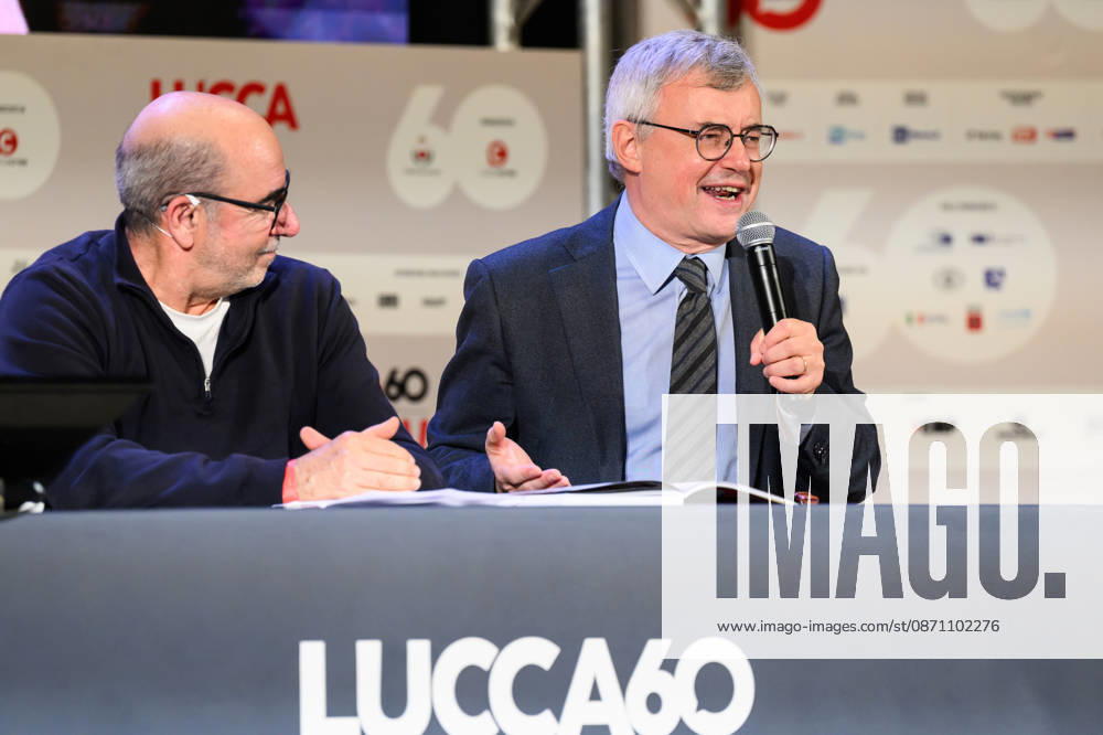 Alessandro Barbero and Davide Savelli present Garribaldi. The British Tour, Rizzoli Lizard s first comic book, at the 60th edition of Lucca Comics & Games, Lucca, October 28, 2026. Lucca Italy - ZUMAa289 20261028_zia_a289_281