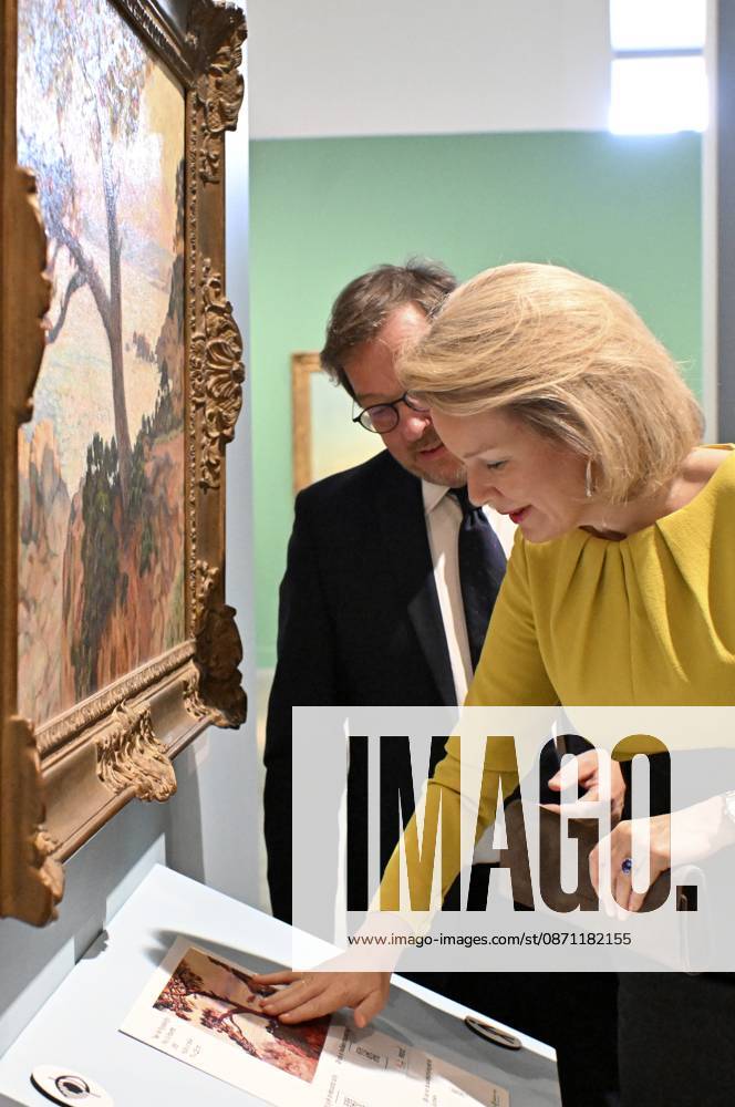 The Queen Visits La Boverie LIEGE, BELGIUM - OCTOBER 29 : Queen Mathilde visits the exhibition Impressionism: A Belgian Story at La Boverie in Liège. Through some 150 works, this exhibition highlights Belgian Impressionism, its ties to the great French masters, and the way Belgian artists revolutionized the depiction of reality through their use of light and color. Among other works, the Queen views pieces by Franz Courtens, Anna Boch, and Théo Van Rysselberghethree key figures of Belgian Impressionism. .on October 29, 2026 in Liege, Belgium, 29 10 2026 Liege Belgium