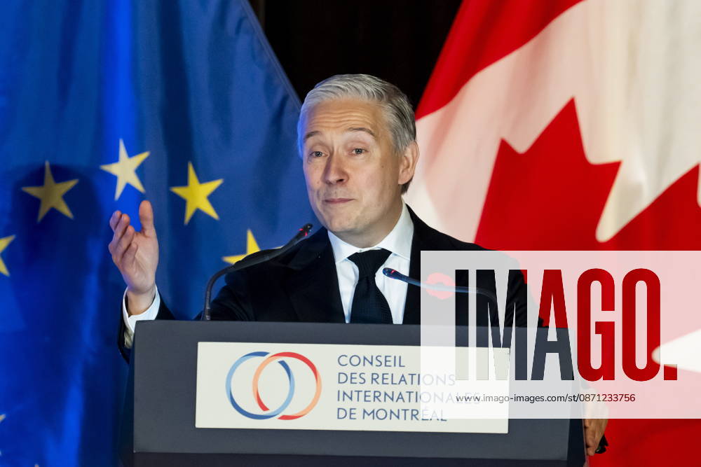 Minister of Finance Francois-Philippe Champagne gives remarks at a luncheon ahead of the Canada-EU Summit, in Montreal, on Thursday, Oct. 29, 2026. Montreal CANADA - ZUMAc35_ 20261029_zaf_c35_036