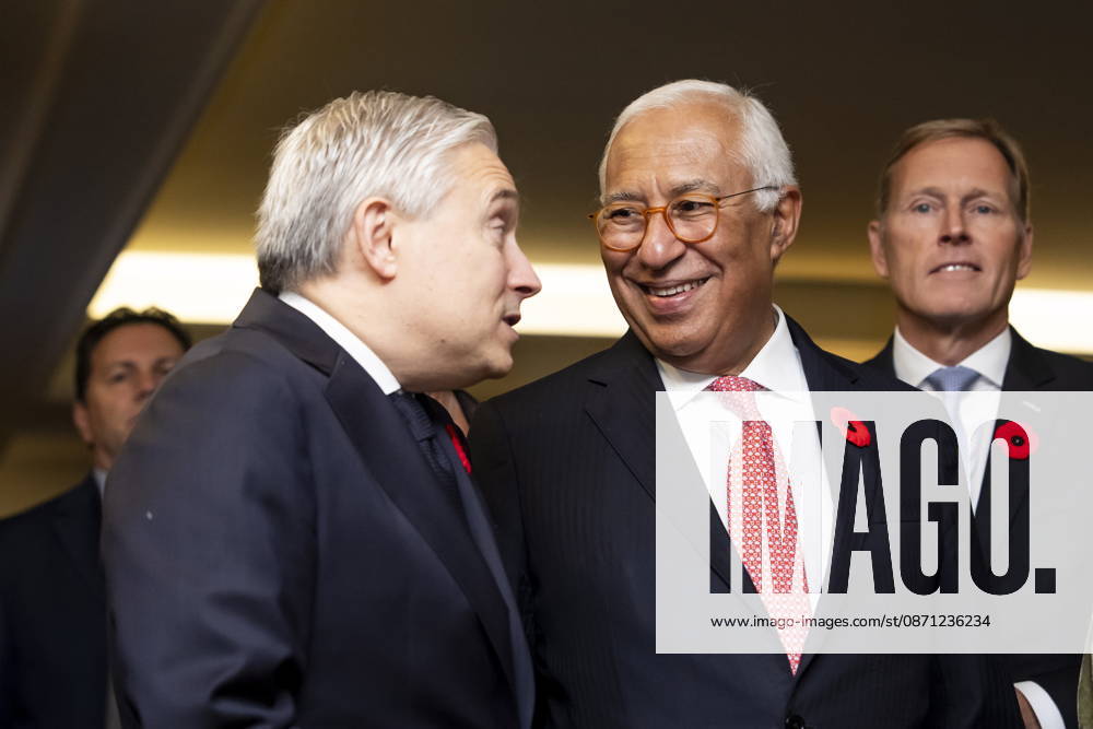 Minister of Finance Francois-Philippe Champagne, left, speaks with President of the European Council Antonio Costa at a luncheon ahead of the Canada-EU Summit, in Montreal, on Thursday, Oct. 29, 2026. Montreal CANADA - ZUMAc35_ 20261029_zaf_c35_044