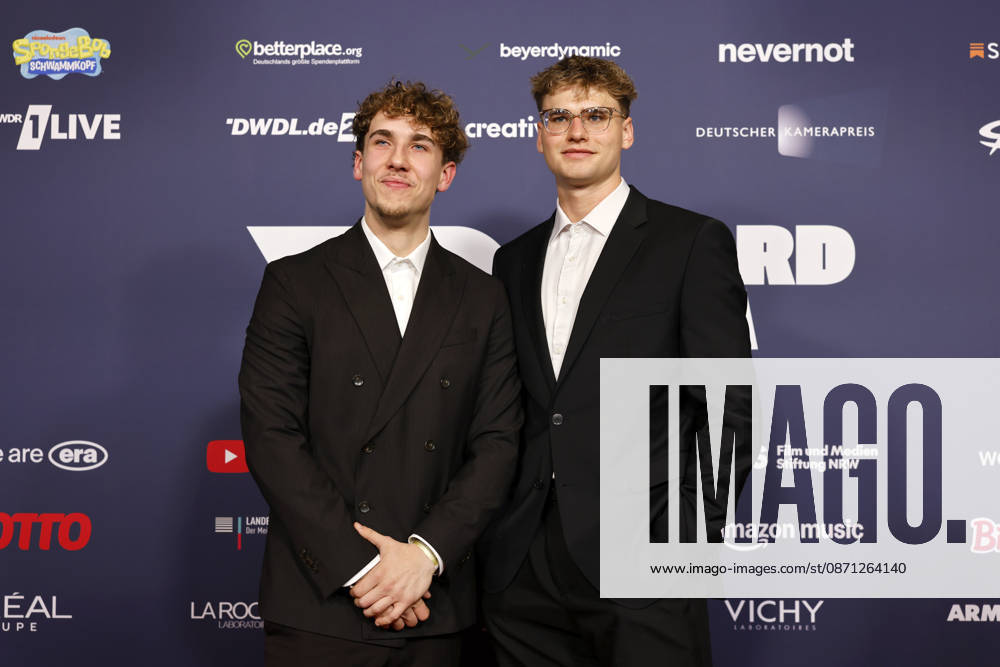 The comedy duo Luis Lindemann and Valentin Bölsing (Luis Valentin), founders of the fashion brand Pavalo, at the 2025 VideoDays Festival Awards ceremony at the E Werk in Cologne, October 29, 2026, North Rhine-Westphalia, Germany