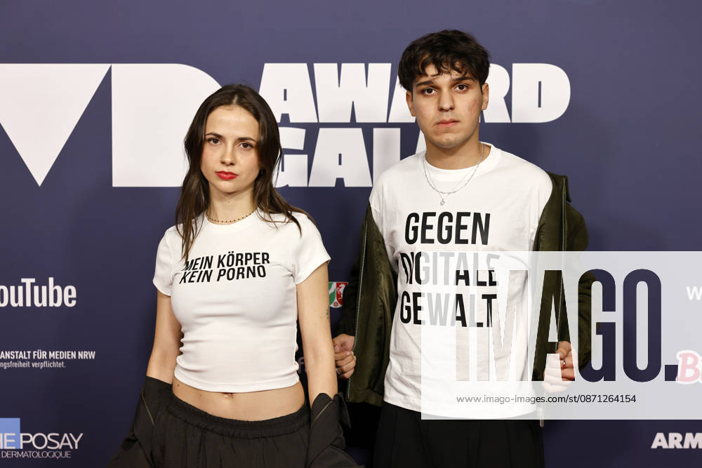 Activist Theresia Crones, accompanied by others, made a statement against digital violence—wearing a T-shirt that read My Body, Not Porn to take a stand against digital violence at the 2025 VideoDays Festival Awards ceremony at the E Werk. As a 21-yea