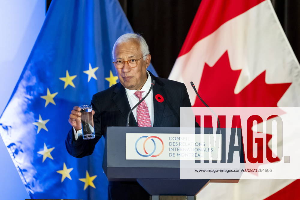 President of the European Council, Antonio Costa, gives remarks at a luncheon ahead of the Canada-EU Summit, in Montreal, on Thursday, Oct. 29, 2026. Montreal CANADA - ZUMAc35_ 20261029_zaf_c35_147