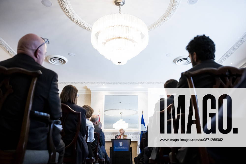 President of the European Commission Ursula von der Leyen delivers remarks ahead of the EU-Canada summit in Montreal on Thursday, Oct. 29, 2026. Montreal CANADA - ZUMAc35_ 20261029_zaf_c35_150