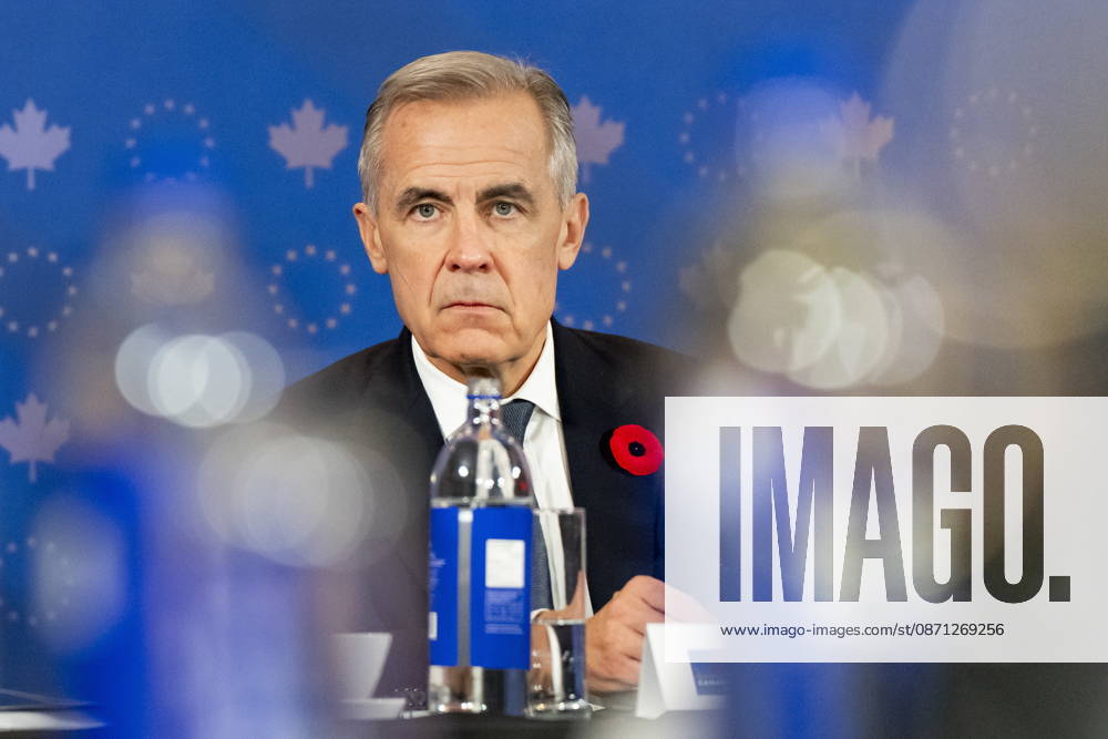 Prime Minister Mark Carney looks on during a roundtable meeting with business leaders during the Canada-EU Summit, in Montreal, on Thursday, Oct. 29, 2026. Montreal CANADA - ZUMAc35_ 20261029_zaf_c35_152
