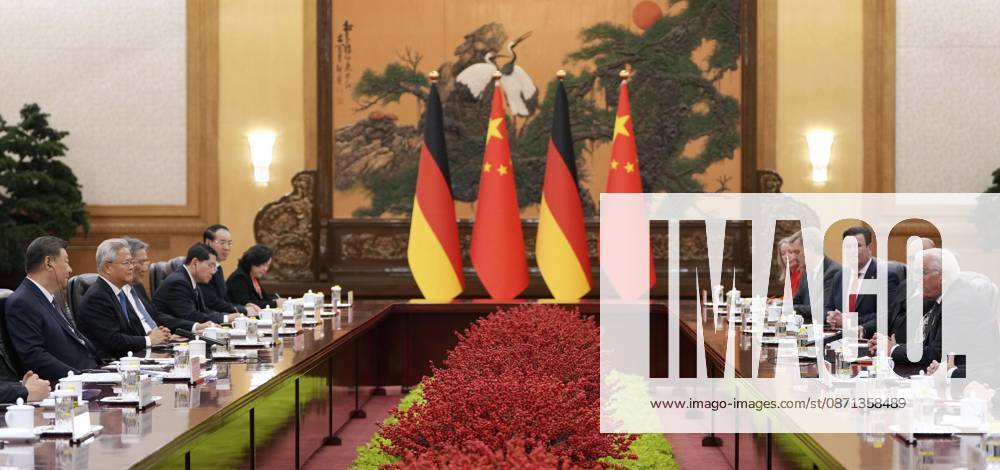 German president in Beijing Chinese President Xi Jinping (far L) holds talks with German President Frank-Walter Steinmeier (far R) at the Great Hall of the People in Beijing on Oct. 30, 2026. A14AA0005632243P