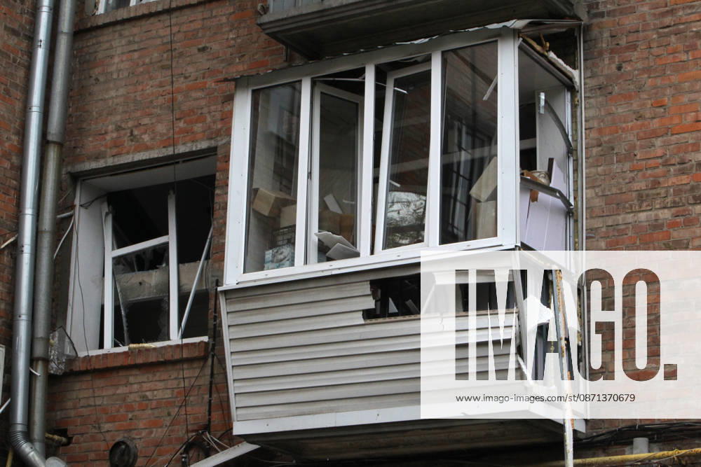 Windows in an apartment block on Oleksandra Polia Avenue are shattered by a Russian drone strike in Dnipro, Ukraine, on October 30, 2026. The Russian attack damaged at least five residential high-rise buildings and a school. More than 300 windows were shattered in the strike. (Photo by Mykola Miakshykov Ukrinform) Russian attack damages residential buildings and school in Dnipro