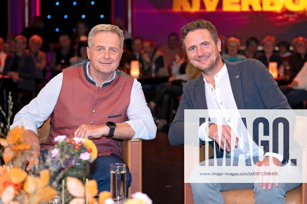 MDR Riverboat singer Norbert Rier with his son Alexander during the taping of the MDR talk show Riverboat on October 30, 2026, at Mediacity Leipzig 20261030ADO0013