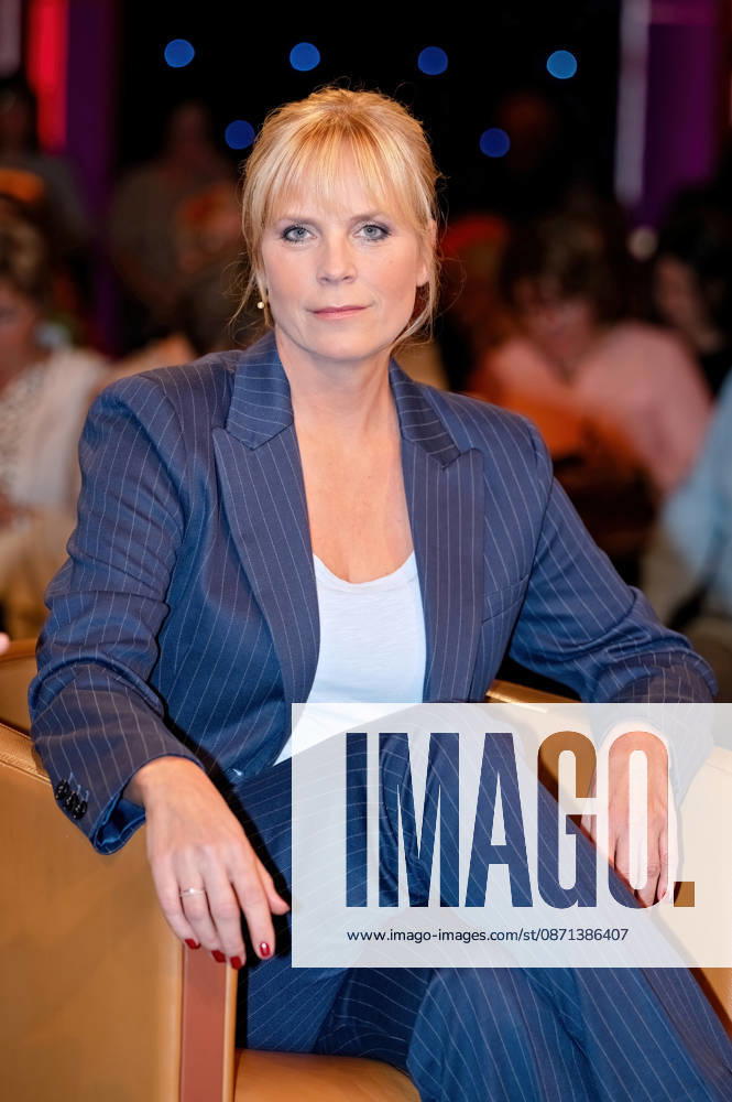 MDR Riverboat actress Melanie Marschke during the taping of the MDR talk show Riverboat on October 30, 2026, at Mediacity Leipzig 20261030ADO0025