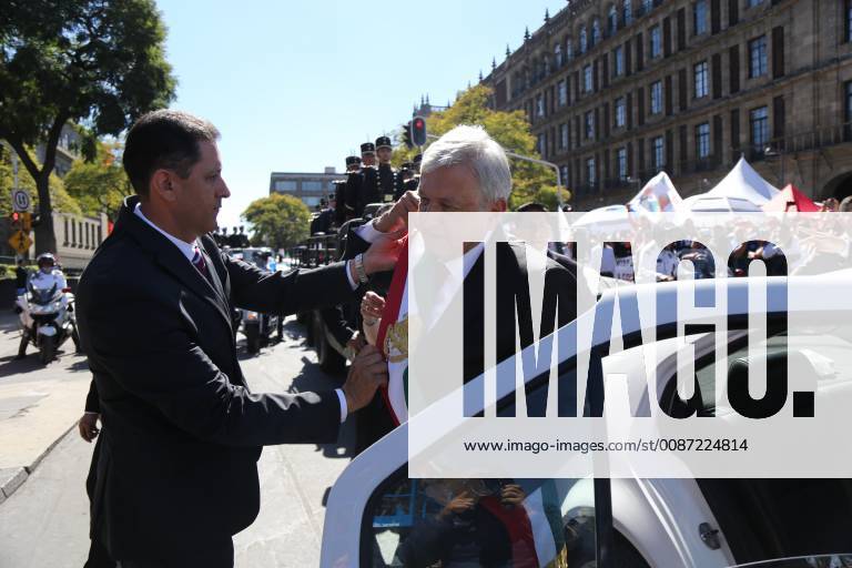 The new President of Mexico, Andres Manuel Lopez Obrador, arrives at the National Palace, in Mexico City, Mexico, 01 December 2018. Obrador left Congress after his investiture and headed to the National Palace, where he will chair a reception for international leaders and will address citizens. Lopez Obrador heads to the National Palace !ACHTUNG: NUR REDAKTIONELLE NUTZUNG!