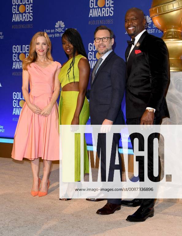 Beverly Hills, California - Leslie Mann, Danai Gurira, Christian Slater, Terry Crews . 2018 Golden Globes Nominations held at Beverly Hilton Hotel. Photo Credit: Birdie Thompson AdMedia 233097 2018-12-06 CA Beverly Hills Etats-Unis