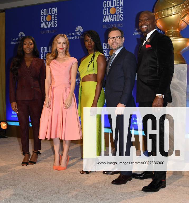 Beverly Hills, California - Isan Elba, Leslie Mann, Danai Gurira, Christian Slater, Terry Crews . 2018 Golden Globes Nominations held at Beverly Hilton Hotel. Photo Credit: Birdie Thompson AdMedia 233097 2018-12-06 CA Beverly Hills Etats-Unis
