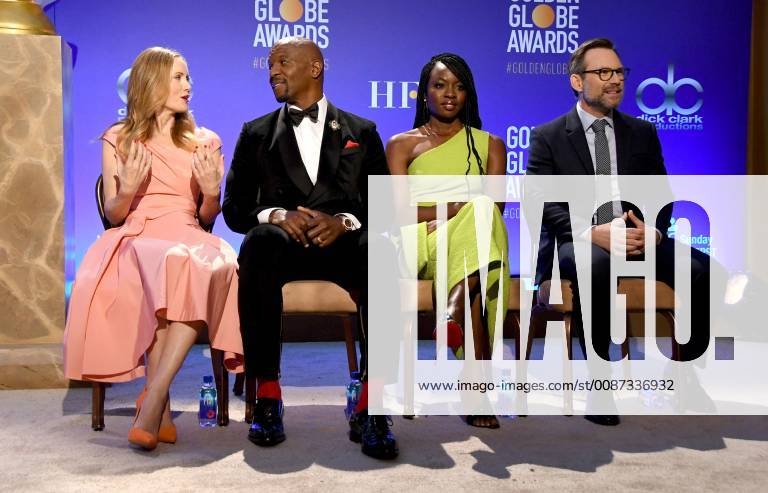 Beverly Hills, California - Leslie Mann, Terry Crews, Danai Gurira, Christian Slater. 2018 Golden Globes Nominations held at Beverly Hilton Hotel. Photo Credit: Birdie Thompson AdMedia 233097 2018-12-06 CA Beverly Hills Etats-Unis