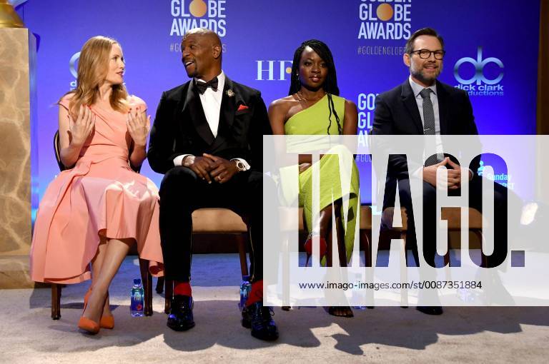 Beverly Hills, California - Leslie Mann, Terry Crews, Danai Gurira, Christian Slater. 76th Annual Golden Globe Nominations Announcement held at the Beverly Hilton Hotel. Photo Credit: Birdie Thompson AdMedia 233107 2018-12-06 CA Beverly Hills Etats-Unis