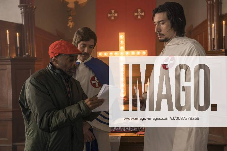 Golden Globes 2019: Nominee: BEST DIRECTOR, MOTION PICTURE. Pictured: RELEASE DATE: August 10, 2018 TITLE: BlacKkKlansman STUDIO: DIRECTOR: Spike Lee PLOT: Ron Stallworth, an African-American police officer from Colorado, successfully managed to infiltrate the local Ku Klux Klan and became the head of the local chapter. STARRING: Director SPIKE LEE, TOPHER GRACE and ADAM DRIVER on set . Los Angeles U.S. - ZUMAl90_ 20181206_shh_l90_523