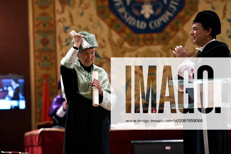 IMAGO ICONS: Jane Goodall British primatologist Jane Goodall attends a ceremony where she has received a honoris causa from Complutense University in Madrid, Spain, 15 December 2018. Jane Goodall !ACHTUNG: NUR REDAKTIONELLE NUTZUNG!