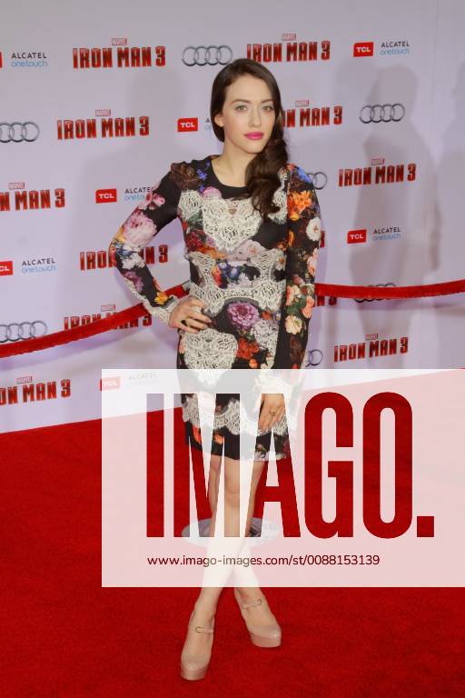 Kat Dennings at the World Premiere of Marvel s Iron Man 3 . Arrivals held at El Capitan Theatre in Hollywood, CA