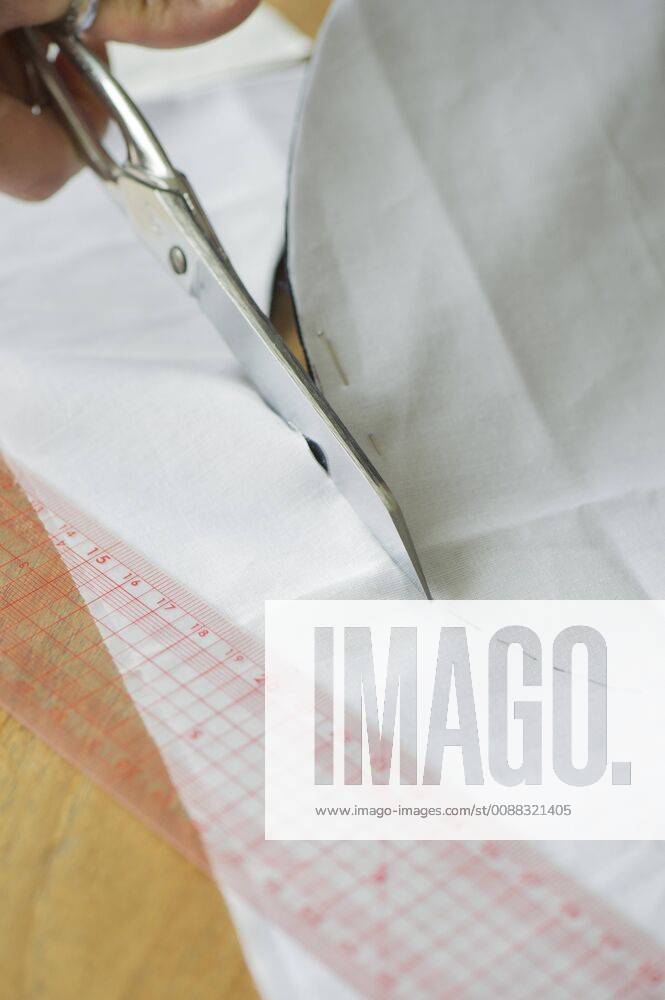 Cutting fabric, cropped