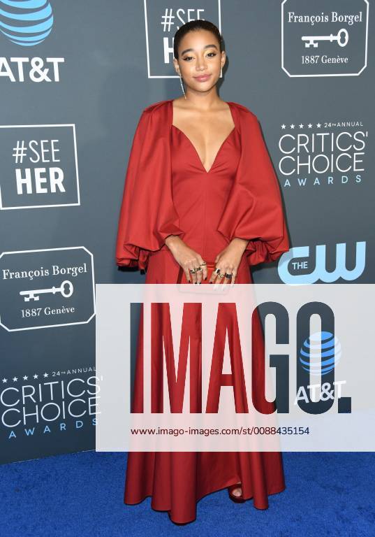 Santa Monica, California - Amandla Stenberg. The 24th Annual Critics Choice Awards held at Barker Hangar. Photo Credit: Birdie Thompson AdMedia 234086 2019-01-13 CA Santa Monica Etats-Unis