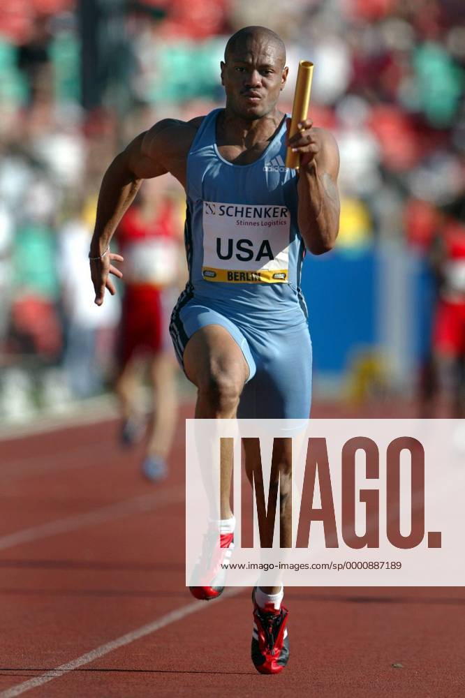 Maurice Greene (USA) Leichtathletik Herren ISTAF 2003, Golden League, Meeting, Leichtathletikmeeting, Einzelbild Berlin Dynamik,