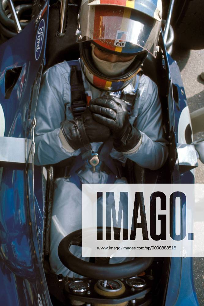 Francois Cevert (Frankreich Tyrrell-Cosworth) im Cockpit seines Boliden Motorsport Grand Prix Herren Großer Preis der Niederlande 1971, Formel 1 Weltmeisterschaft, F1, F, GP, WM, Vdia Einzelbild Zandvoort